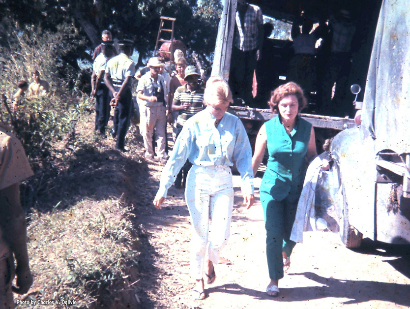 Yvette Mimieux behind the scenes